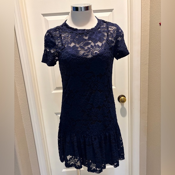 Speechless Navy Lace Mini Dress - Picture 5 of 9
